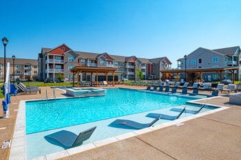 Pool with sundecks